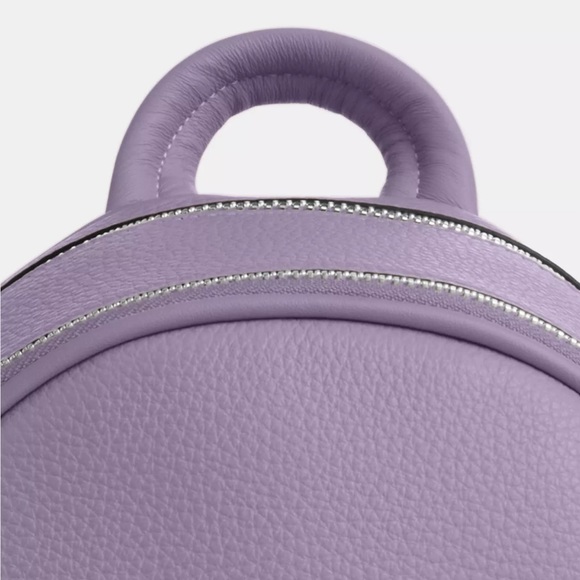 NWT COACH Mini Court Purple Backpack CR264 in Refined Pebble Leather MSRP$398 - Picture 5 of 6